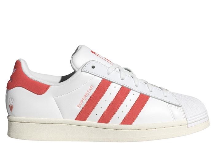 Adidas superstar red on sale mens